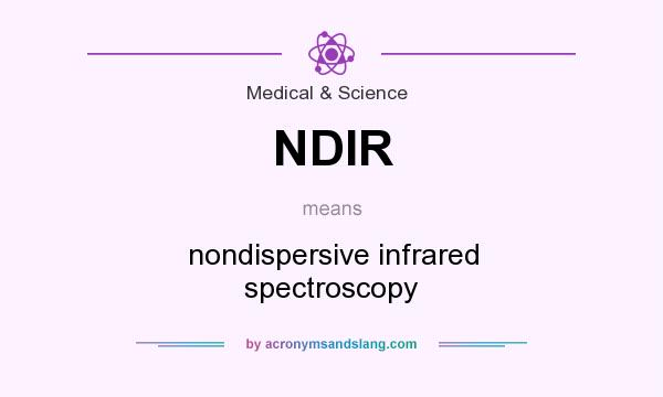 What does NDIR mean? It stands for nondispersive infrared spectroscopy