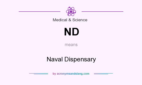 What does ND mean? It stands for Naval Dispensary