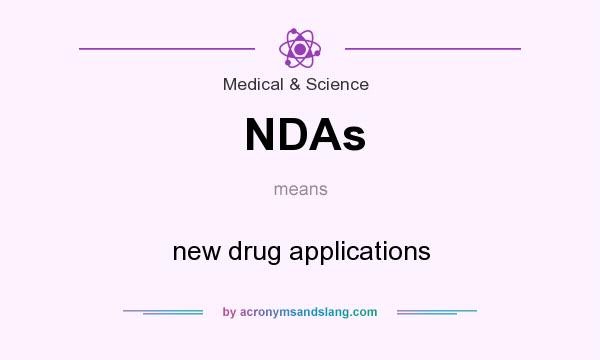 What does NDAs mean? It stands for new drug applications