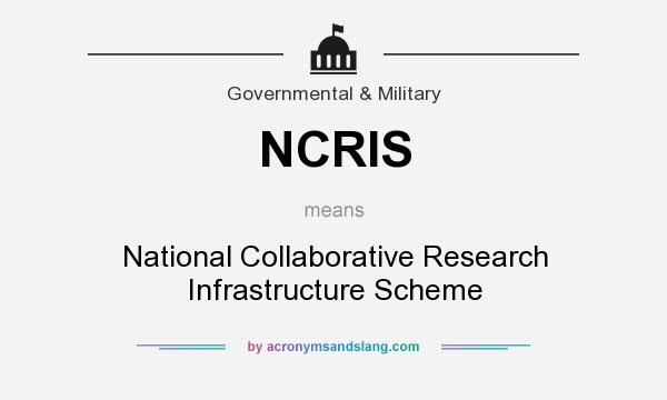What does NCRIS mean? It stands for National Collaborative Research Infrastructure Scheme