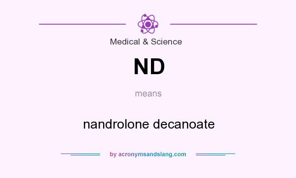 What does ND mean? It stands for nandrolone decanoate