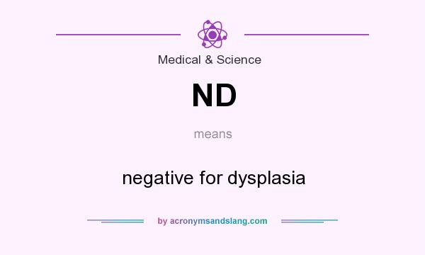 What does ND mean? It stands for negative for dysplasia