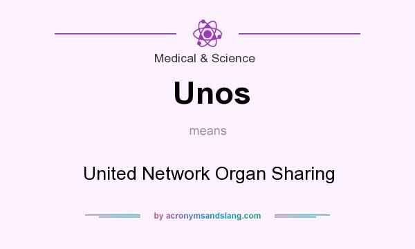 What does Unos mean? It stands for United Network Organ Sharing