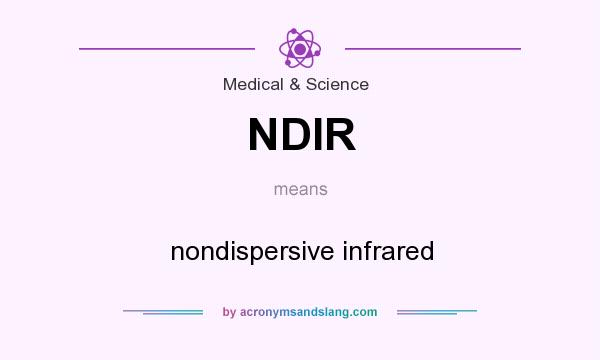 What does NDIR mean? It stands for nondispersive infrared