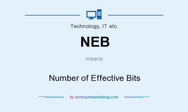What does NEB mean? It stands for Number of Effective Bits