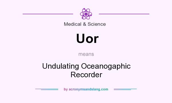 What does Uor mean? It stands for Undulating Oceanogaphic Recorder
