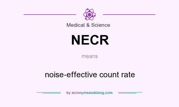 What does NECR mean? It stands for noise-effective count rate