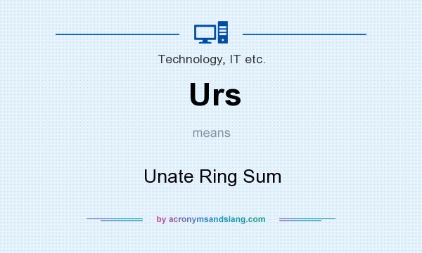 What does Urs mean? It stands for Unate Ring Sum