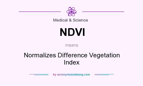 What does NDVI mean? It stands for Normalizes Difference Vegetation Index