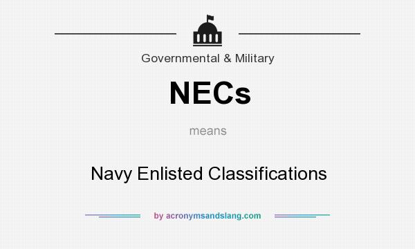 What does NECs mean? It stands for Navy Enlisted Classifications