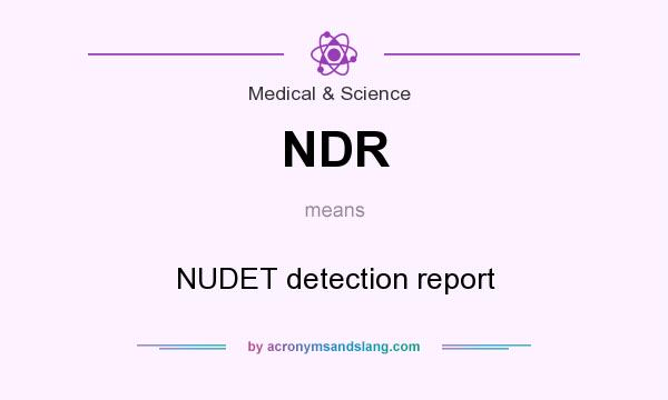 What does NDR mean? It stands for NUDET detection report