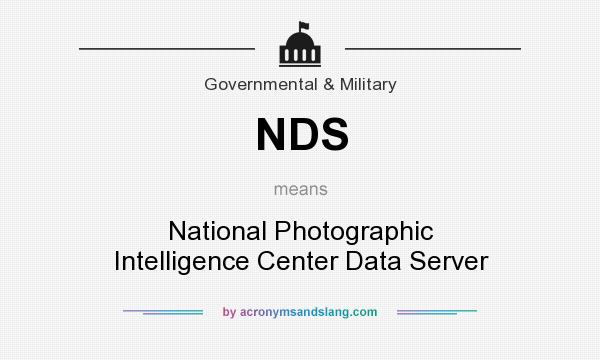 What does NDS mean? It stands for National Photographic Intelligence Center Data Server