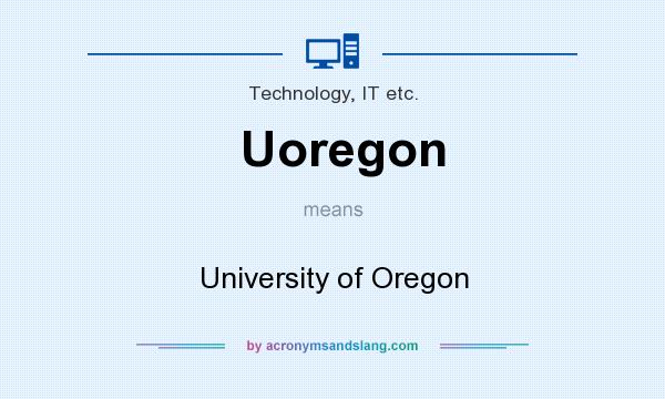 What does Uoregon mean? It stands for University of Oregon