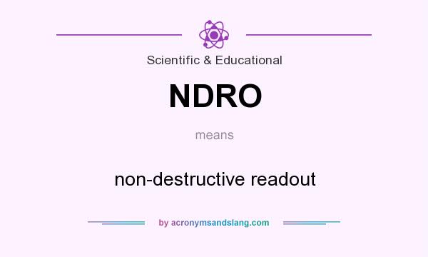 What does NDRO mean? It stands for non-destructive readout