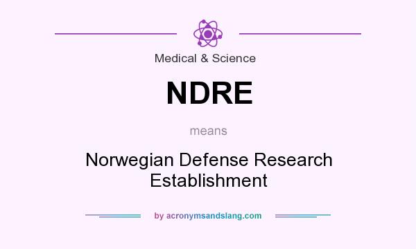 What does NDRE mean? It stands for Norwegian Defense Research Establishment