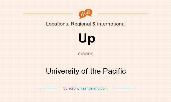 What does Up mean? It stands for University of the Pacific