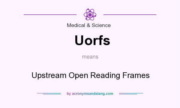 What does Uorfs mean? It stands for Upstream Open Reading Frames