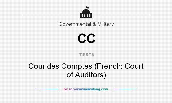 What does CC mean? It stands for Cour des Comptes (French: Court of Auditors)