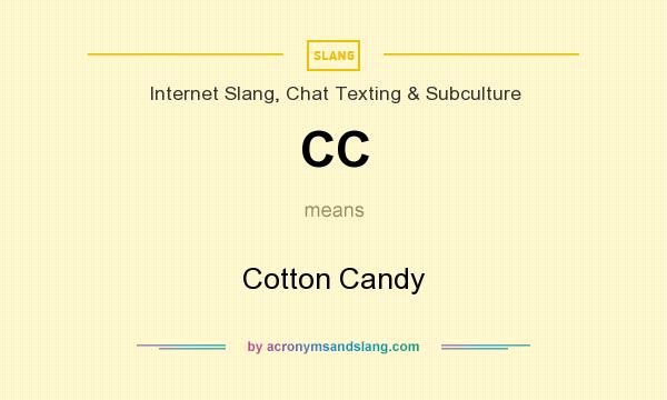 What does CC mean? It stands for Cotton Candy