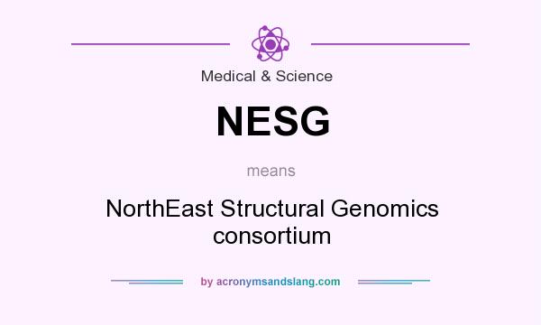 What does NESG mean? It stands for NorthEast Structural Genomics consortium