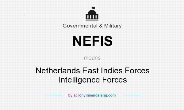What does NEFIS mean? It stands for Netherlands East Indies Forces Intelligence Forces