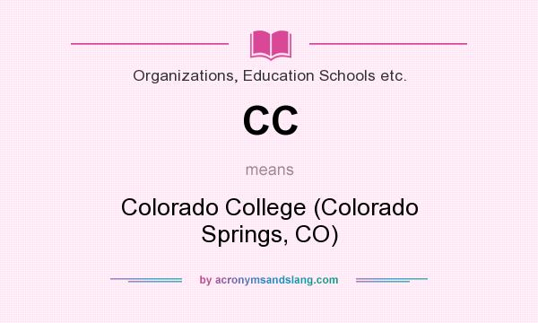 What does CC mean? It stands for Colorado College (Colorado Springs, CO)