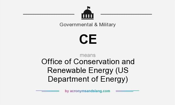 What does CE mean? It stands for Office of Conservation and Renewable Energy (US Department of Energy)