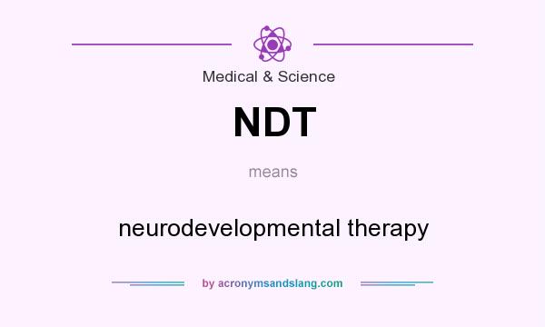 What does NDT mean? It stands for neurodevelopmental therapy