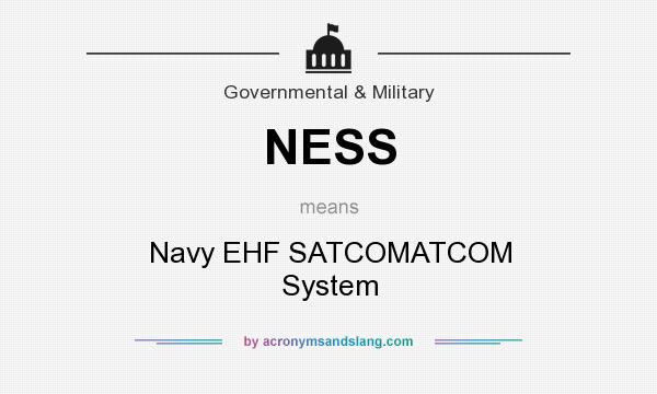 What does NESS mean? It stands for Navy EHF SATCOMATCOM System