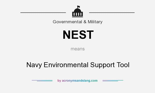 What does NEST mean? It stands for Navy Environmental Support Tool