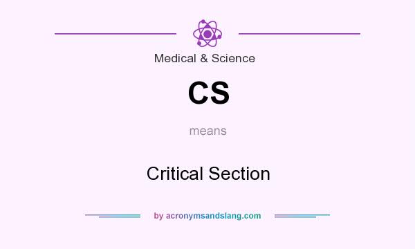 What does CS mean? It stands for Critical Section