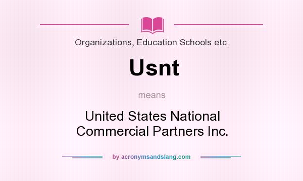 What does Usnt mean? It stands for United States National Commercial Partners Inc.