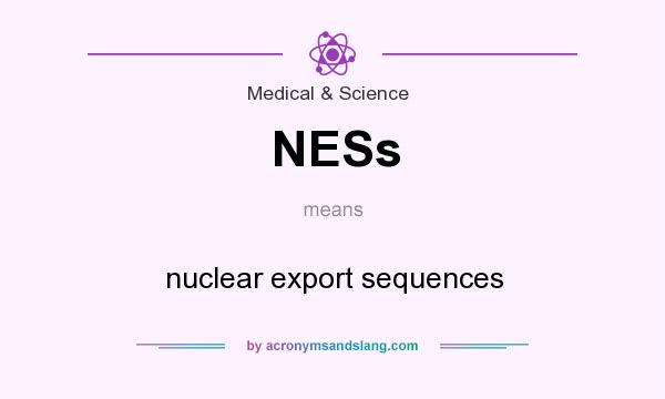 What does NESs mean? It stands for nuclear export sequences
