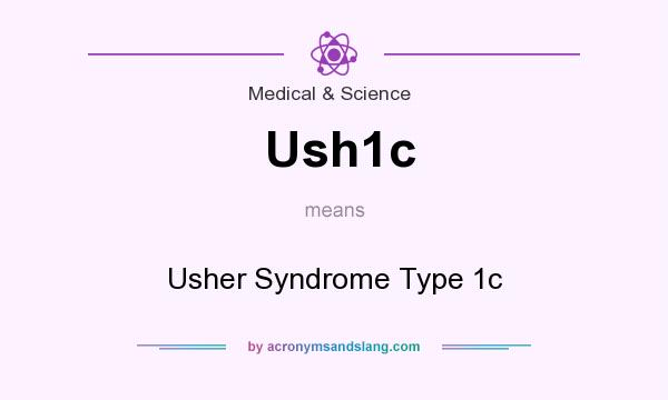 What does Ush1c mean? It stands for Usher Syndrome Type 1c