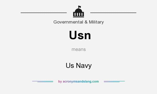 What does Usn mean? It stands for Us Navy