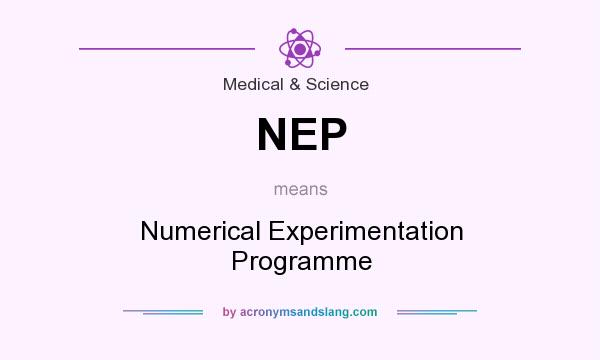 What does NEP mean? It stands for Numerical Experimentation Programme