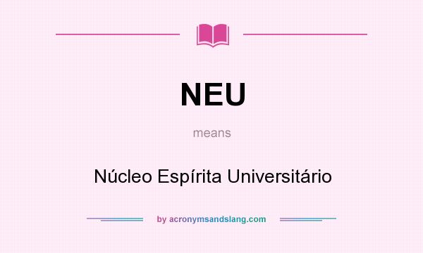 What does NEU mean? It stands for Núcleo Espírita Universitário