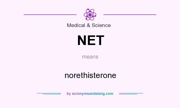 What does NET mean? It stands for norethisterone