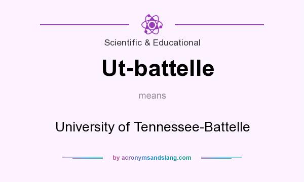 What does Ut-battelle mean? It stands for University of Tennessee-Battelle