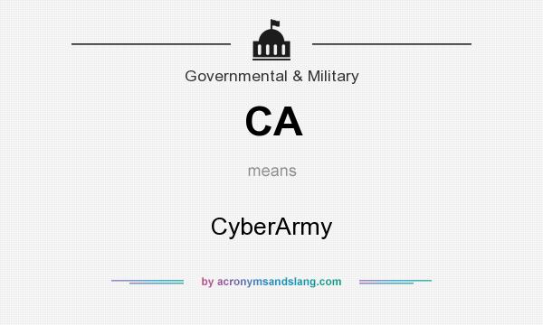 What does CA mean? It stands for CyberArmy