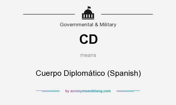 What does CD mean? It stands for Cuerpo Diplomático (Spanish)