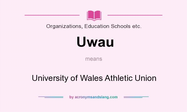What does Uwau mean? It stands for University of Wales Athletic Union