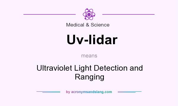 What does Uv-lidar mean? It stands for Ultraviolet Light Detection and Ranging