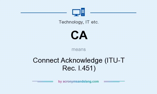 What does CA mean? It stands for Connect Acknowledge (ITU-T Rec. I.451)