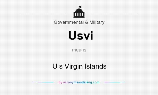 What does Usvi mean? It stands for U s Virgin Islands