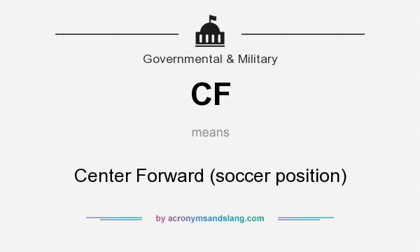 What does CF mean? It stands for Center Forward (soccer position)