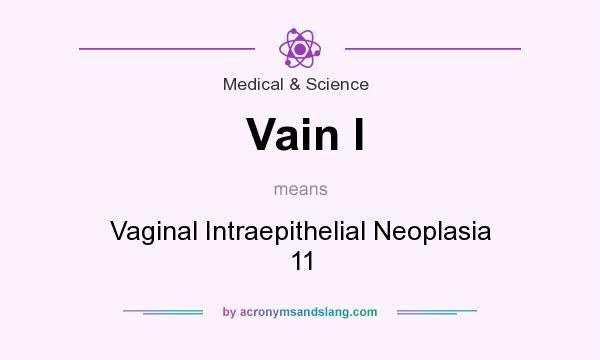 What does Vain I mean? It stands for Vaginal Intraepithelial Neoplasia 11