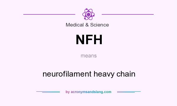 What does NFH mean? It stands for neurofilament heavy chain