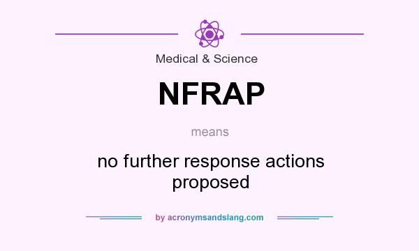 What does NFRAP mean? It stands for no further response actions proposed