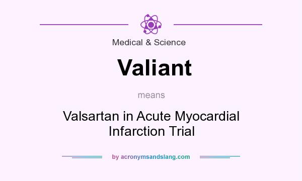 What does Valiant mean? It stands for Valsartan in Acute Myocardial Infarction Trial